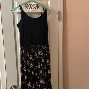 Floral Black Dress